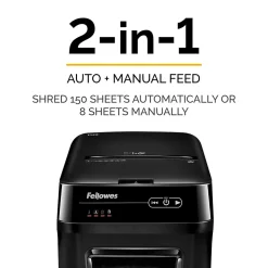 Fellowes AutoMax 150C Hands Free Cross-Cut Commercial Shredder (4680001)