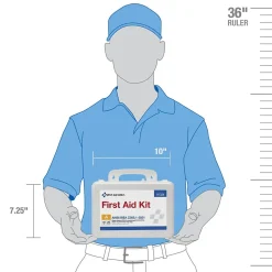 First Aid Only Plastic First Aid Kit, ANSI 2021 Class A, 25 People, 94 Pieces (91324)