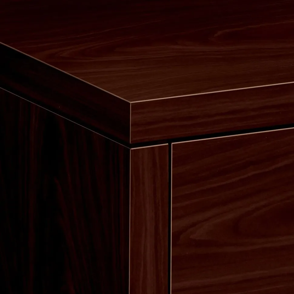 HON 10500 Series 2-Drawer Mobile Vertical File Cabinet, Letter/Legal Size, Lockable, Mahogany (HON105104NN)