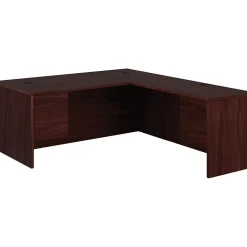 HON 10500 Series Right L-Shaped Office Desk, 72"W, Mahogany