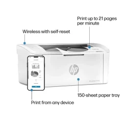 HP LaserJet M110w Wireless Black & White Printer, Best for Home Office (7MD66F)