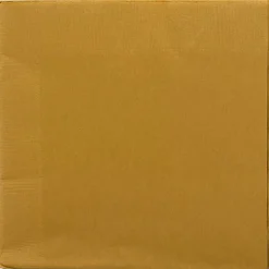 JAM Paper Beverage Napkin, 2-ply, Gold, 50 Napkins/Pack (356028327)