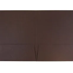 JAM Paper Linen 2-Pocket Presentation Folder, , 100/Carton (386LBRB) Chocolate Brown Outlet