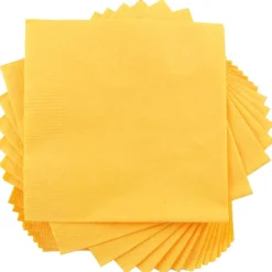 JAM Paper Lunch Napkin, 2-ply, Yellow, 50 Napkins/Pack (255621945)