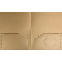 JAM Paper 2-Pocket Heavy Duty Plastic Folders, , 108/Pack (383Hgob) Gold New