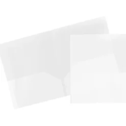 JAM Paper POP 2-Pocket Plastic Presentation Folder, Clear, 6/Pack (382ECLDD) Best