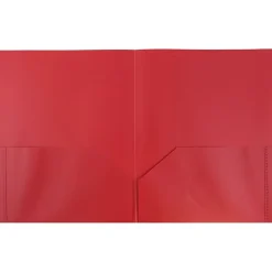 JAM Paper POP 2-Pocket Plastic Presentation Folder, Red, 6/Pack (382EREDD) New