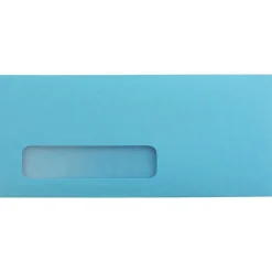 JAM Paper #10 Window Envelope, 4 1/8" x 9 1/2", Blue, 25/Pack (5156476)
