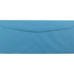 JAM Paper #10 Window Envelope, 4 1/8" x 9 1/2", Blue, 25/Pack (5156476)