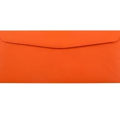JAM Paper #10 Window Envelope, 4 1/8" x 9 1/2", Orange, 50/Pack (5156477I)