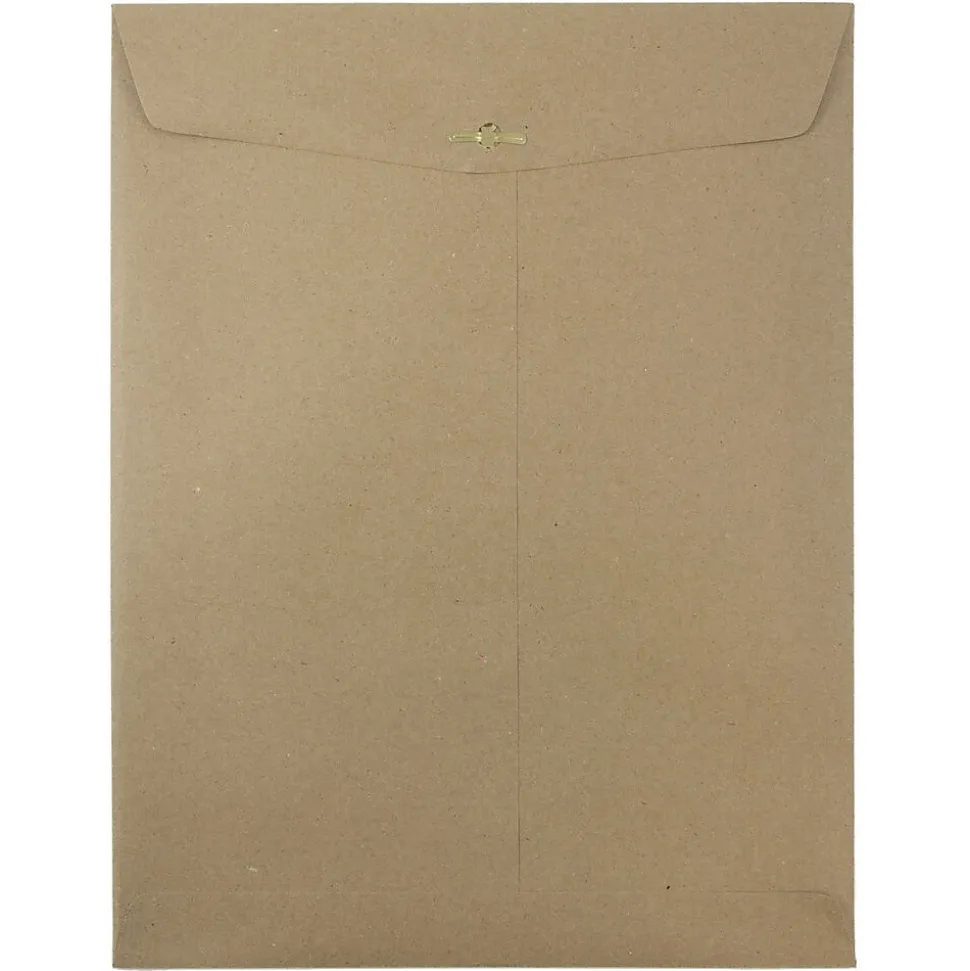 JAM Paper 10 x 13 Kraft Open End Catalog Envelopes with Clasp Closure, Brown Kraft Paper Bag, 25/Pack (563120854)