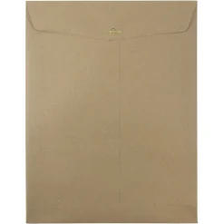JAM Paper 10 x 13 Kraft Open End Catalog Envelopes with Clasp Closure, Brown Kraft Paper Bag, 100/Pack (563120854B)