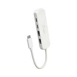 j5create Eco-Friendly 4-Port USB-C Hub, Pure White (JCH342EW)