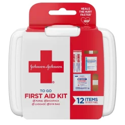 Johnson & Johnson First Aid to Go, 12 Pieces/Kit, 48 Kits/Carton (8295CT)
