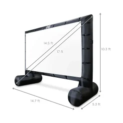 Kodak 174" Manual Floor Projector Screen, White/Black (RODPJINSCR17)