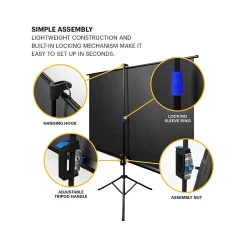 Kodak 80" Manual Tripod Projector Screen, Matte White (RODPJSTS80.16)