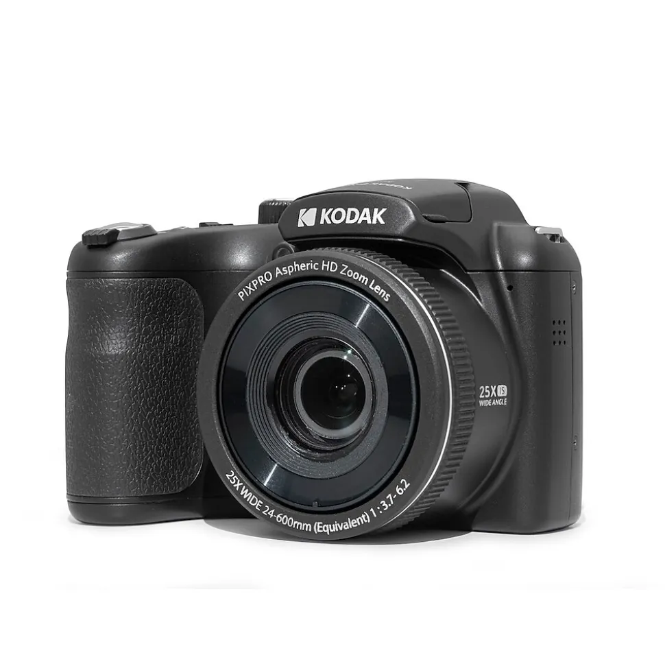 Kodak PIXPRO 16MP Digital Bridge Camera, 25x Optical Zoom, Black (AZ255-BK)