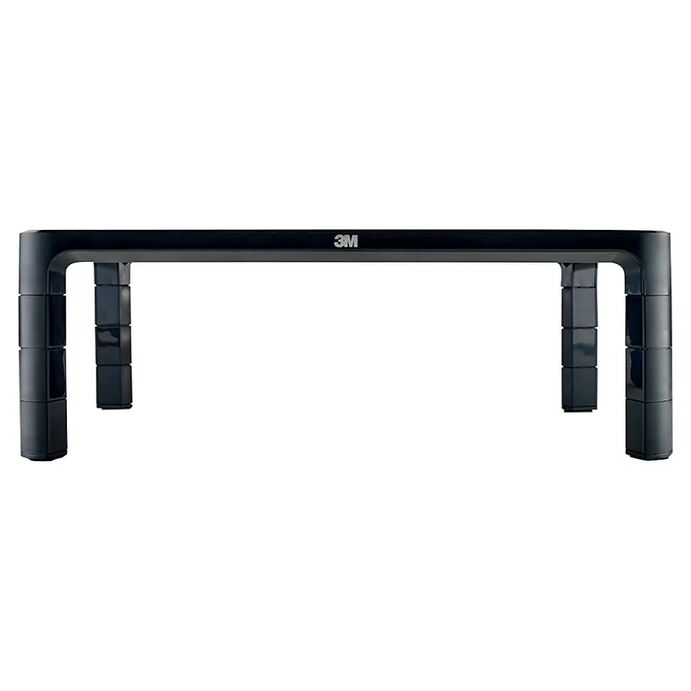 3M Adjustable Monitor Laptop Stand, 1.7" to 5.5", Holds Up to 20 lbs., Black (MS85B)