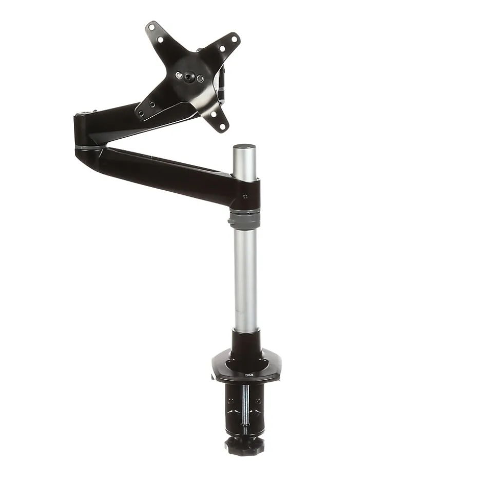 3M Dual-Swivel Monitor Arm, Up to 24" Monitor, Holds Up to 30 lbs., Black (MA140MB)