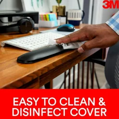 3M Gel Wrist Rest for Keyboards, Non-Skid Base, Black (WR310LE)