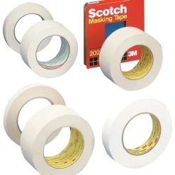 3M General Purpose Masking Tape, 3" Core Size, 1 1/2" x 60 Yards (243112)