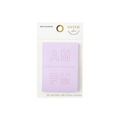 Noted by Post-it® Lilac A.M. and P.M. Notes, 2.9" x 4", 100 Sheets/Pad
