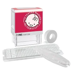 2000 Plus ® MINE stamp "Textile & Possession" Customizable Stamp Kit, Black Ink (039605) Online