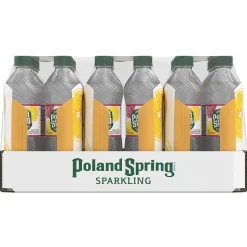 Poland Spring Sparkling Water, Pomegranate Lemonade, 16.9 oz. Bottles, 24/Carton (12349576)