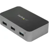 4 Port USB C Hub with Power Adapter, USB 3.1/3.2 Gen 2 (10Gbps), 4x USB Type A, Self Powered, Fast Charge Port, Mountable