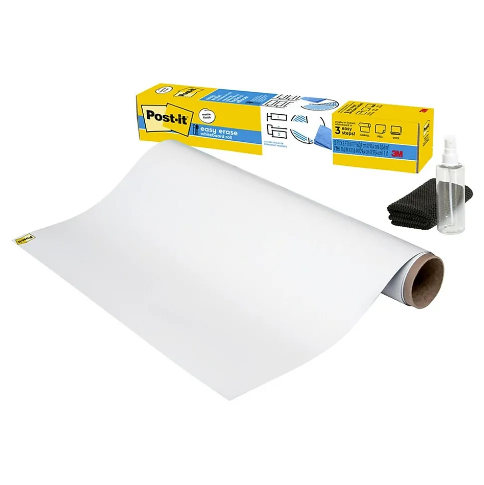 Post-it Easy Erase Adhesive Dry-Erase Whiteboard, 3' x 2' (FWS3X2)