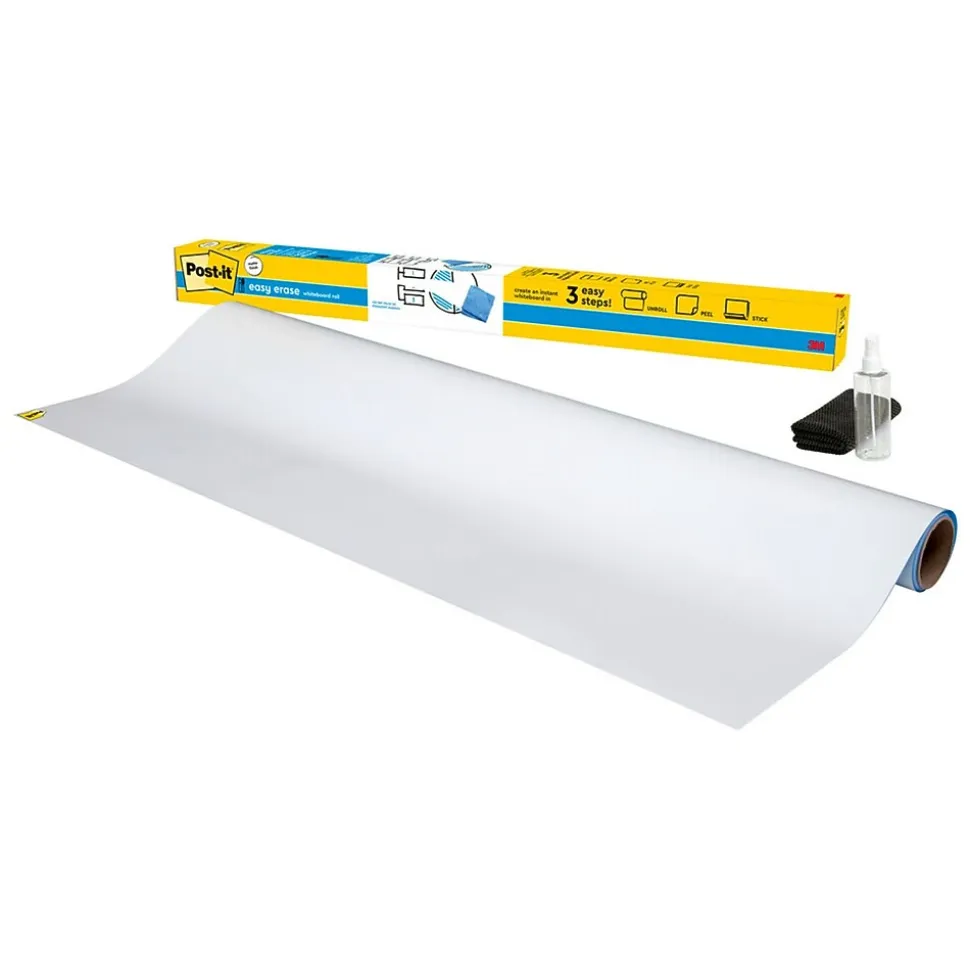 Post-it Easy Erase Plastic Adhesive Dry-Erase Whiteboard, 6' x 4' (FWS6X4)