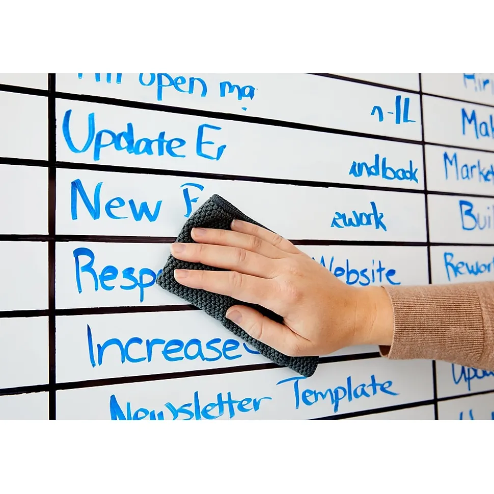 Post-it Easy Erase Plastic Adhesive Dry-Erase Whiteboard, 4' x 3' (FWS4X3)