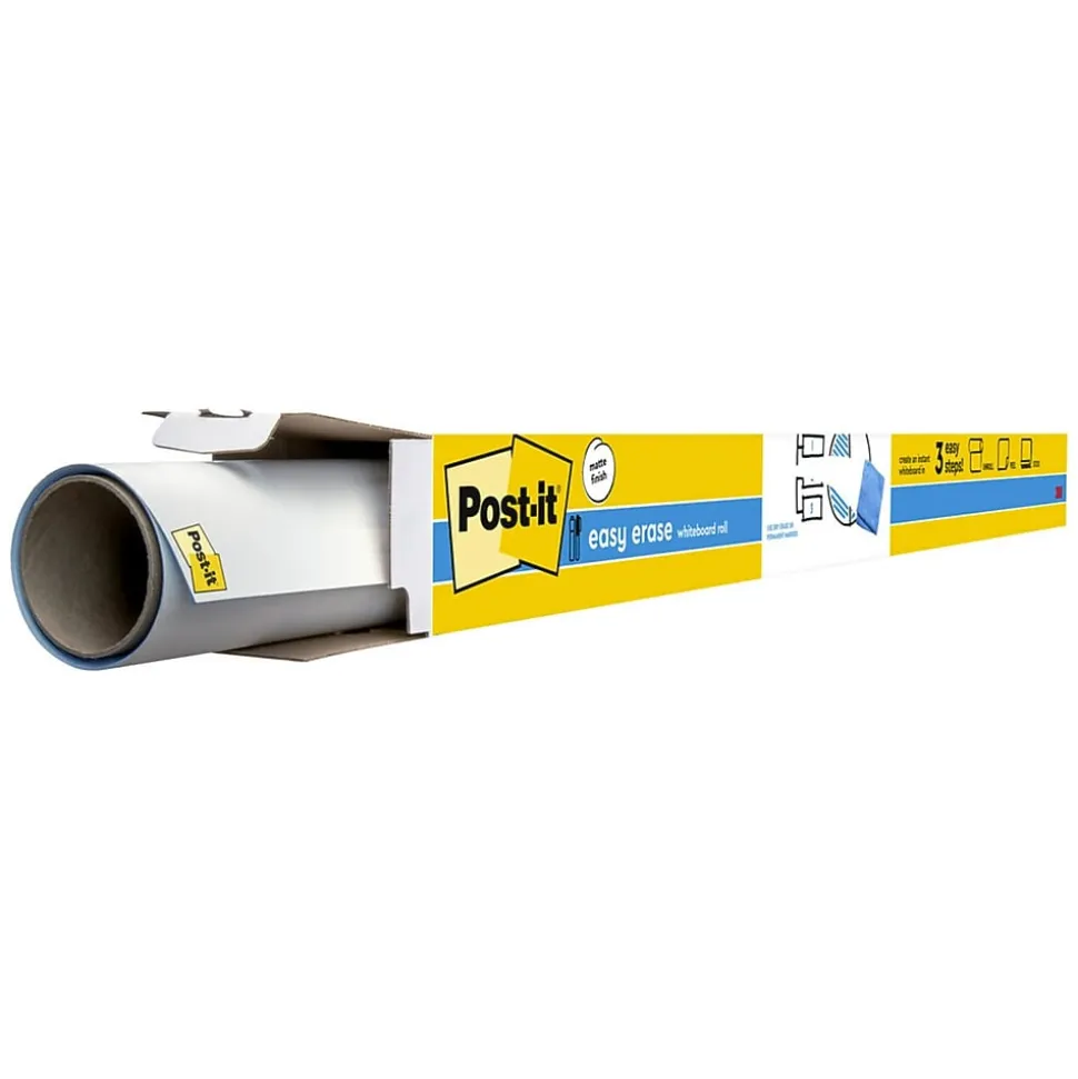 Post-it Easy Erase Plastic Adhesive Dry-Erase Whiteboard, 8' x 4' (FWS8X4)