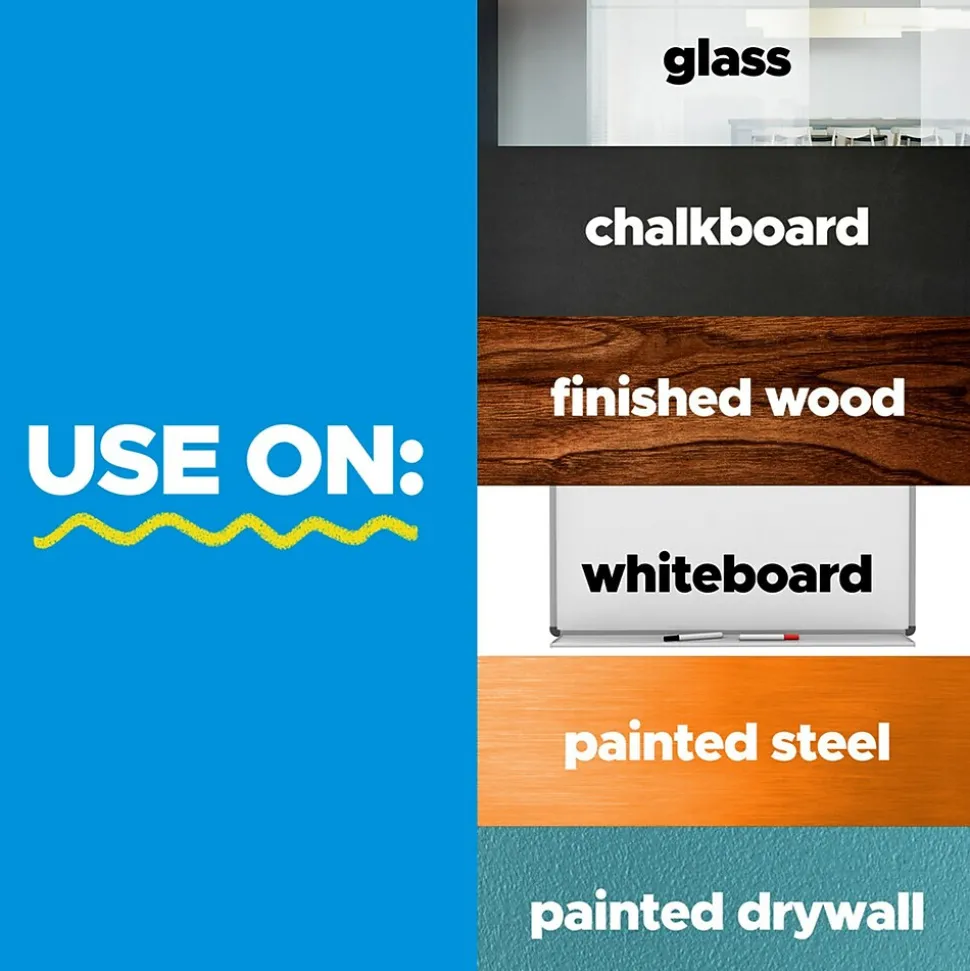Post-it Easy Erase Plastic Adhesive Dry-Erase Whiteboard, 9.1" x 9.1", 2/Pack (FWS-Sheets-2PK)