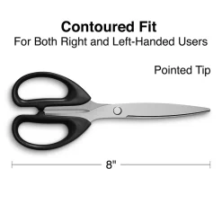 Staples 8" Pointed Tip Stainless Steel Scissors, Straight Handle, Right & Left Handed (TR55045) Online