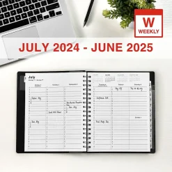 Staples 2024-2025 7" x 9" Academic Weekly & Monthly Appointment Book, Plastic Cover, Black (ST25497-23) Online