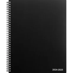 Staples 2024-2025 8" x 11" Academic Weekly & Monthly Appointment Book, Plastic Cover, Black (ST25499-23) Hot