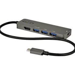 StarTech USB-C Multiport Adapter, Black/Gray (DKT30CHPD3)