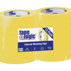 Tape Logicâ„¢ 1" x 60 Yards Masking Tape, Yellow, 12 Rolls (T93500312PKY)