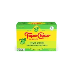 Topo Chico Sabores Lime with Mint Sparkling Water, 12 oz., 8 Cans/Pack, 3 Packs/Carton (412569)