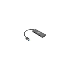 Tripp Lite 4-Port USB Type A Male/Female Ultra-Slim Portable SuperSpeed 3.0 USB Hub, Black (U360-004-SLIM)