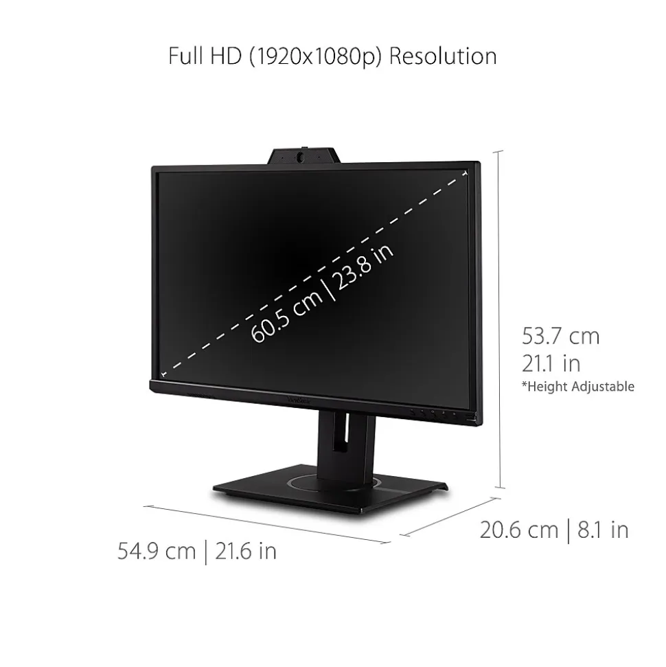 ViewSonic Ergonomic 24" 60Hz LCD Monitor, Black (VG2440V)