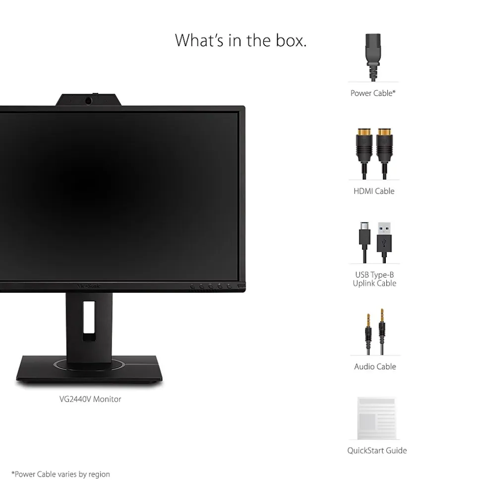 ViewSonic Ergonomic 24" 60Hz LCD Monitor, Black (VG2440V)