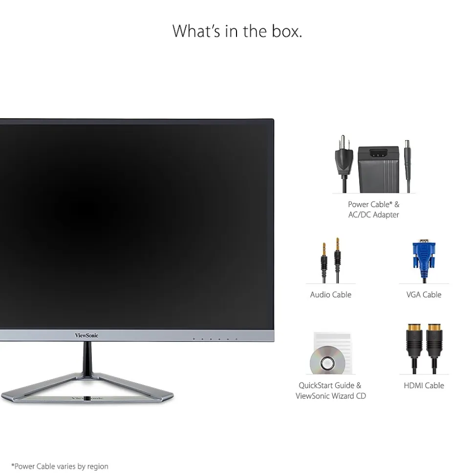 ViewSonic 27" 100Hz LED Monitor, Black/Silver (VX2776-SMHD)