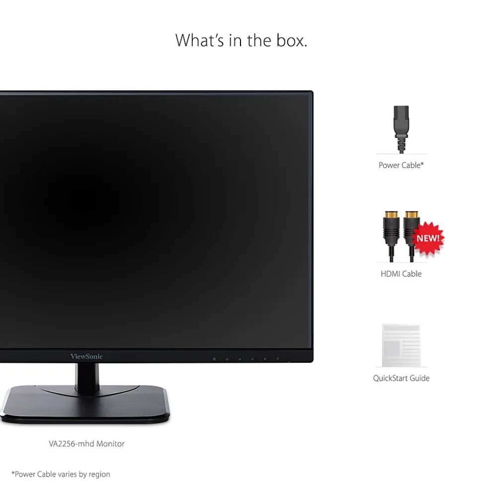 ViewSonic 22" 75Hz LED Monitor, Black (VA2256-MHD)