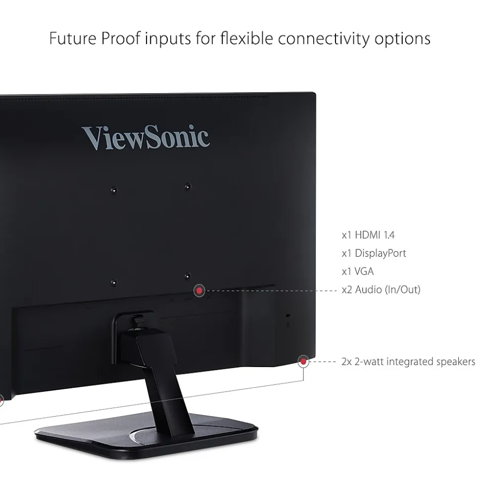 ViewSonic 27" 100 Hz LED Monitor, Black (VA2756-MHD)