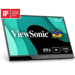 ViewSonic 15.6" 4K Ultra HD 60Hz LED Monitor, Black (VX1655-4K)