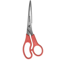 Westcott All Purpose Value 8" Stainless Steel Standard Scissors, Pointed Tip, Red (40618) Discount