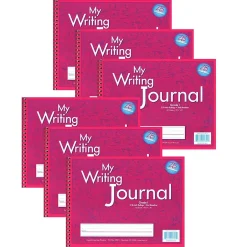 Zaner-Bloser My Writing Journal Composition Notebooks, 8" x 10.5", Primary Ruled, 50 Sheets, Pink, 6/Bundle (ELP0601-6) Sale